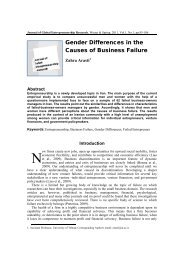 Gender Differences in the Causes of Business Failure