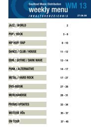 Tourdaten - Soulfood