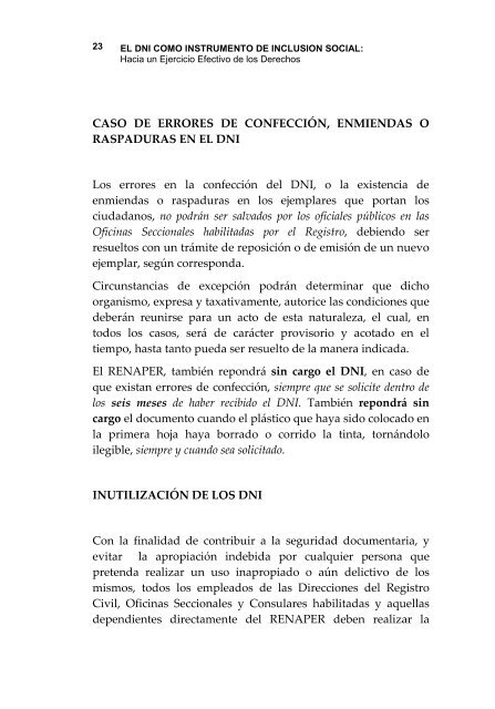 EL DNI COMO INSTRUMENTO DE INCLUSION ... - Poder Ciudadano