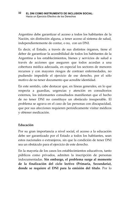 EL DNI COMO INSTRUMENTO DE INCLUSION ... - Poder Ciudadano