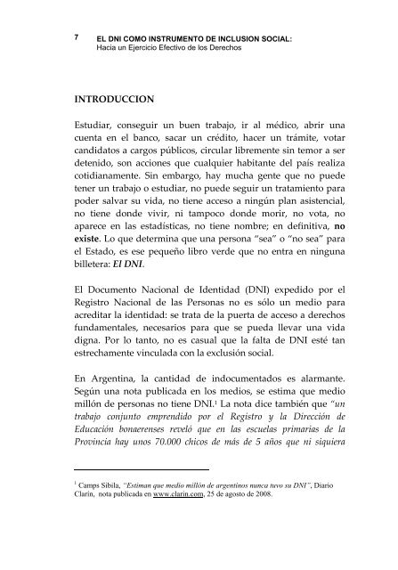 EL DNI COMO INSTRUMENTO DE INCLUSION ... - Poder Ciudadano