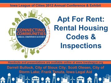 Apt For Rent: Rental Housing Codes and Inspections