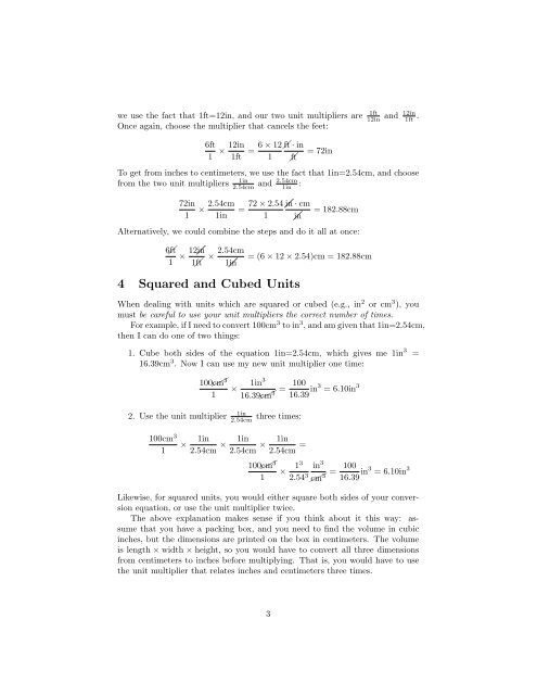 Unit Conversions