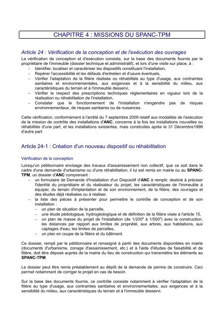 reglement du SPANC - Communauté d'Agglomération Toulon ...