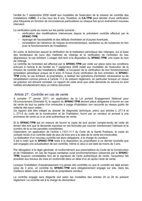 reglement du SPANC - Communauté d'Agglomération Toulon ...