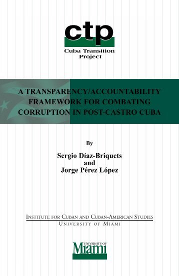 a transparency/accountability framework for combating corruption in ...