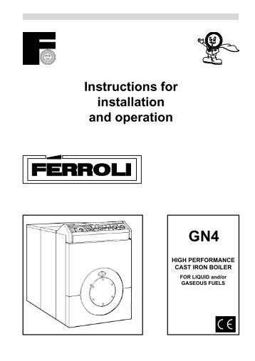 Instructions for installation and operation - Ferroli