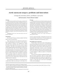 Aortic aneurysm surgery: problems and innovations