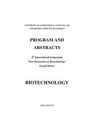 biotechnology - SimpBTH - Universitatea De Stiinte Agronomice Si ...