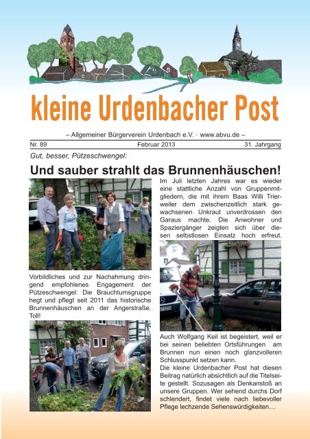 Kleine Urdenbacher Post - Februar 2013 - ABVU