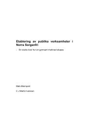 Etablering av publika verksamheter i Norra Sorgenfri - En studie ...
