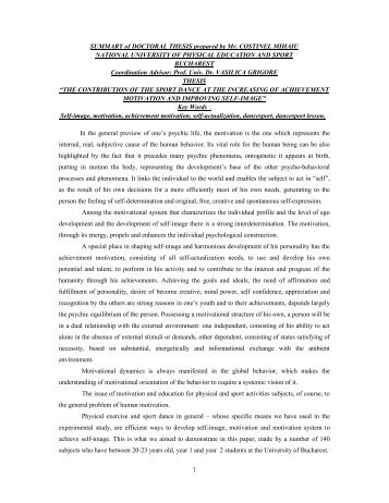 1 SUMMARY of DOCTORAL THESIS prepared by Mr. COSTINEL ...