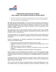 Comunicado de prensa - AMCHAM