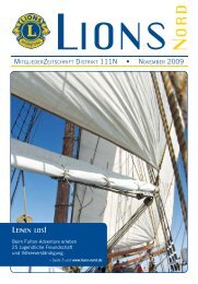 Seite 11 - zur Mitgliederzeitschrift LIONS NORD
