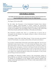 ICC Prosecutor's Notification to Kenyan Victims 23112009