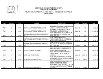 RELACION ANALITICA DE PAGO A PROVEEDORES ENERO 2012