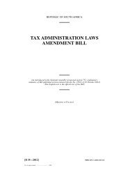 Tax Administration Laws Amendment Bill, 2012 [B35 ... - Juta - Law