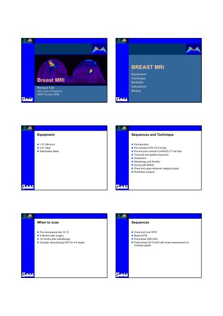 Breast MRI BREAST MRI - ISRRT