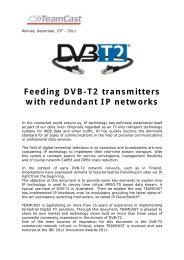 IP feeding of DVB-T2 transmitters - Teamcast