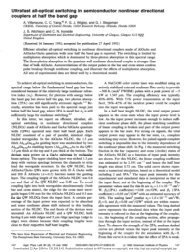 Ultrafast all-optical switching in semiconductor ... - ResearchGate