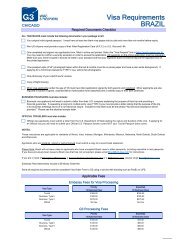 Visa Requirements BRAZIL - G3 Visas & Passports