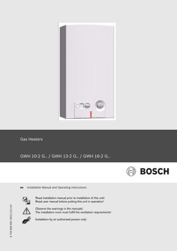 Download (PDF 0.8 MB) - Bosch Hot Water & Heating