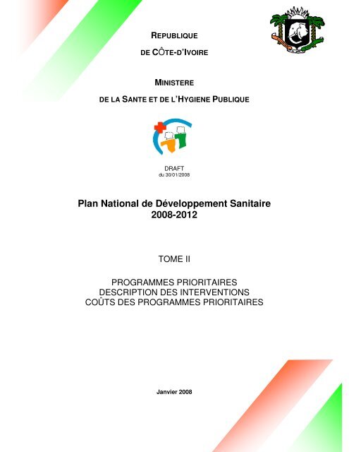 Plan National de DÃ©veloppement Sanitaire 2008-2012