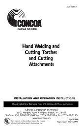 Hand Welding and Cutting Torches and Cutting Attachments - Concoa