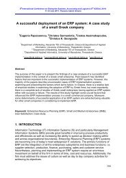 A successful deployment of an ERP system: A case study ... - ICESAL