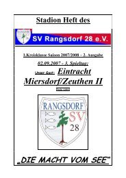Stadion Heft des - SV Rangsdorf 28 eV