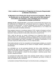 CALI, modelo en Colombia en Programas de Consumos Responsable
