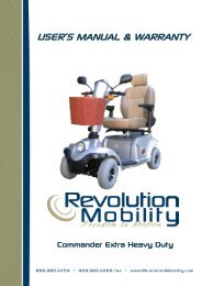 USER'S MANUAL & WARRANTY - Revolution Mobility
