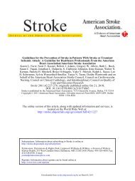 AHA/ASA Guideline Guidelines for the Prevention of Stroke in ...