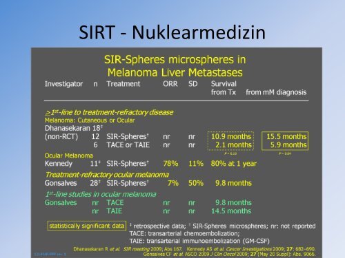 SIRT aus der Sicht des Nuklearmediziners