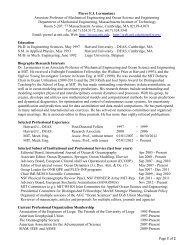 Curriculum Vitae - MIT Department of Mechanical Engineering