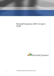 Microsoft Dynamics CRM 4.0 User's Guide - MAEIL, Information ...