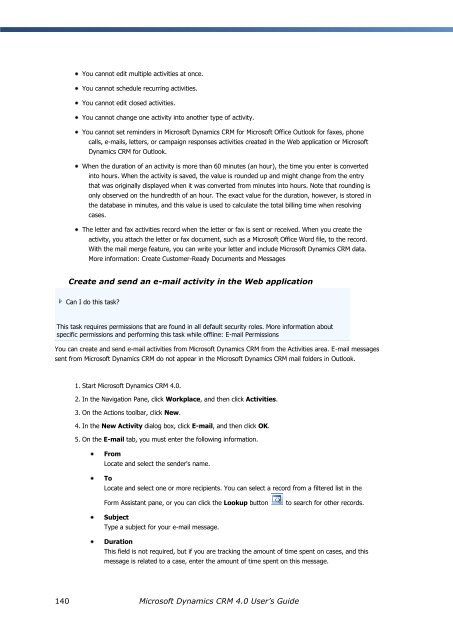 Microsoft Dynamics CRM 4.0 User's Guide - MAEIL, Information ...