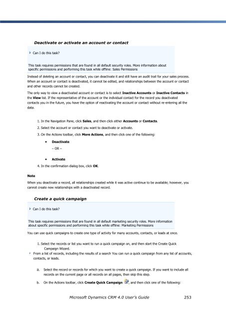 Microsoft Dynamics CRM 4.0 User's Guide - MAEIL, Information ...