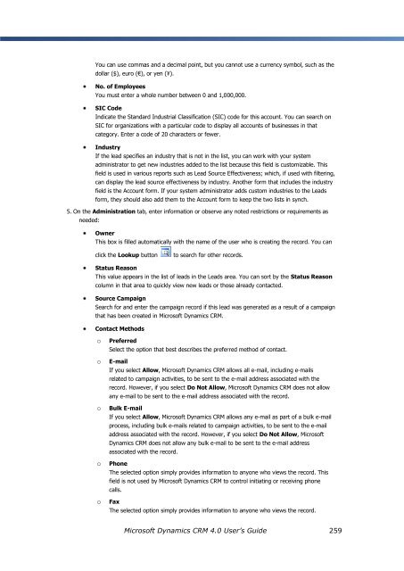 Microsoft Dynamics CRM 4.0 User's Guide - MAEIL, Information ...