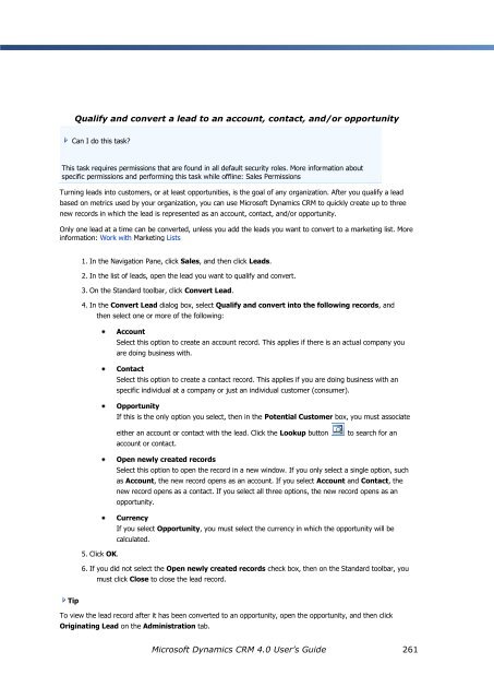 Microsoft Dynamics CRM 4.0 User's Guide - MAEIL, Information ...