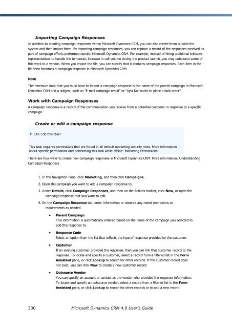 Microsoft Dynamics CRM 4.0 User's Guide - MAEIL, Information ...