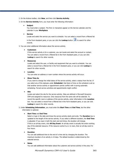 Microsoft Dynamics CRM 4.0 User's Guide - MAEIL, Information ...