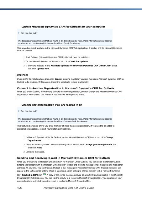 Microsoft Dynamics CRM 4.0 User's Guide - MAEIL, Information ...