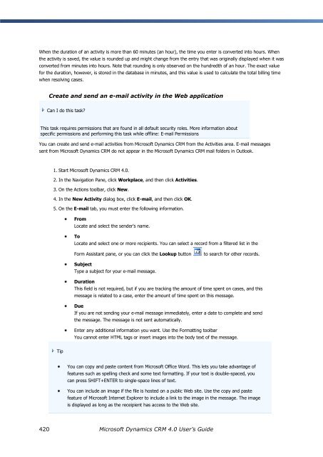 Microsoft Dynamics CRM 4.0 User's Guide - MAEIL, Information ...