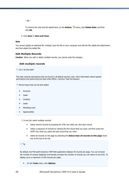 Microsoft Dynamics CRM 4.0 User's Guide - MAEIL, Information ...