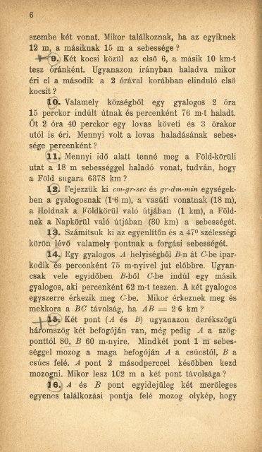 Fizikai pÃ©ldatÃ¡r. 1. kÃ¶t., Feladatok a mechanika, akusztika Ã©s ... - MEK