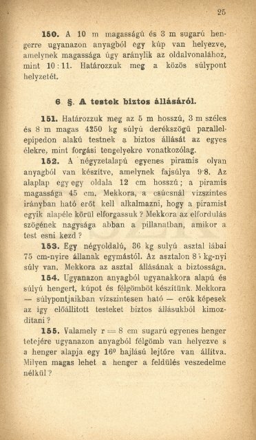 Fizikai pÃ©ldatÃ¡r. 1. kÃ¶t., Feladatok a mechanika, akusztika Ã©s ... - MEK