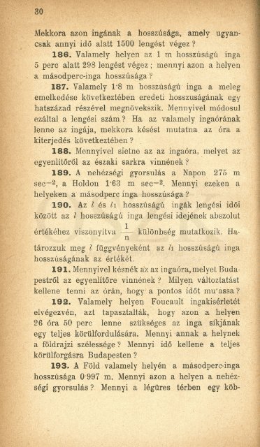 Fizikai pÃ©ldatÃ¡r. 1. kÃ¶t., Feladatok a mechanika, akusztika Ã©s ... - MEK