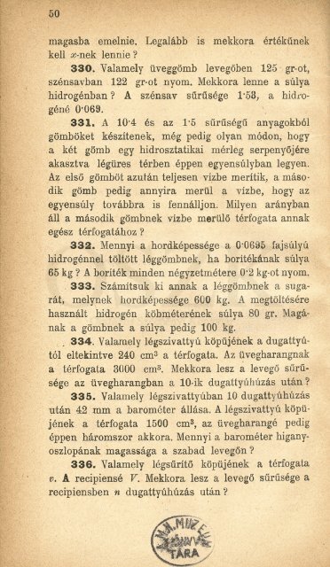 Fizikai pÃ©ldatÃ¡r. 1. kÃ¶t., Feladatok a mechanika, akusztika Ã©s ... - MEK