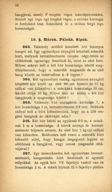 Fizikai pÃ©ldatÃ¡r. 1. kÃ¶t., Feladatok a mechanika, akusztika Ã©s ... - MEK